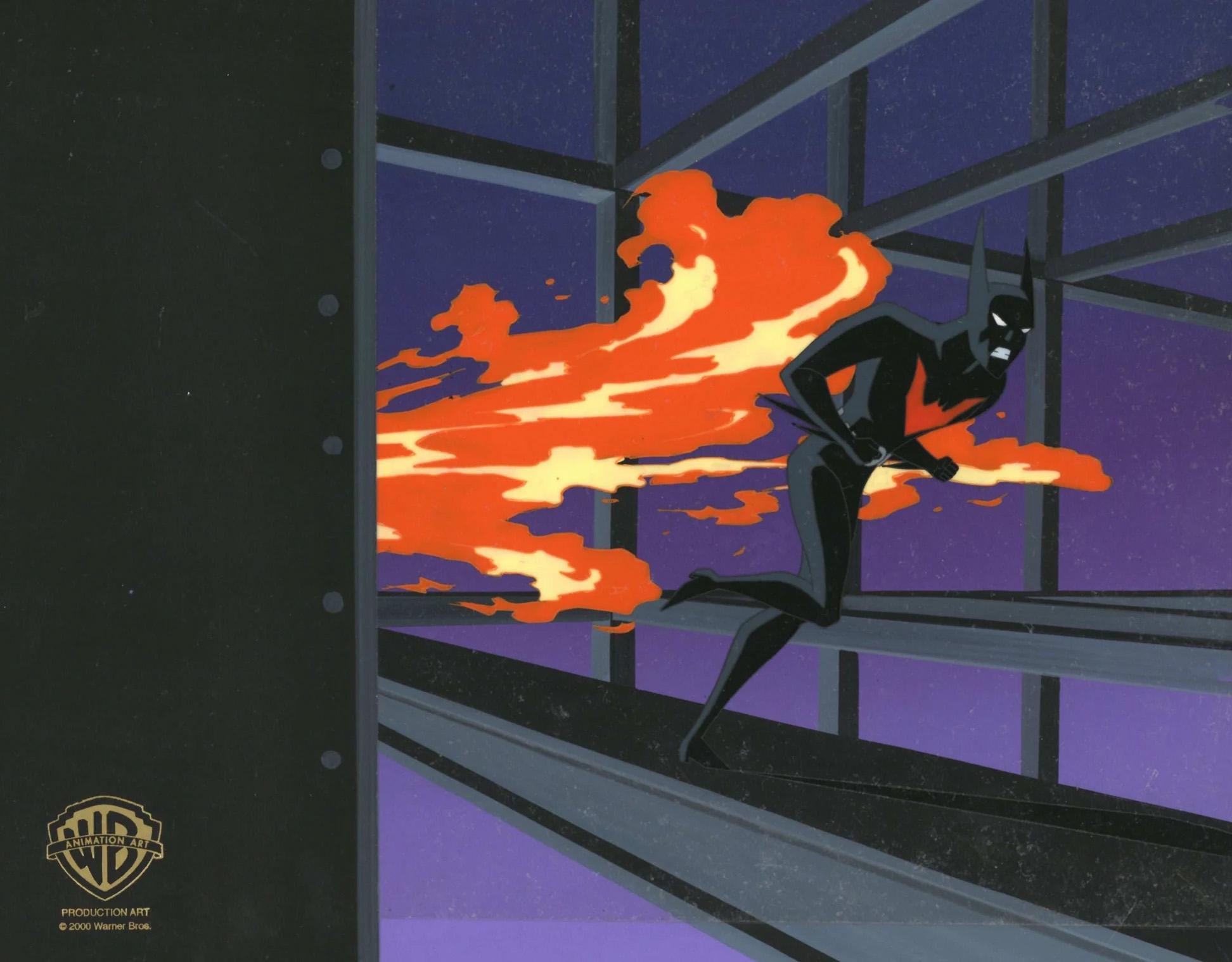 Batman Beyond Original Production Cel on Original Background: Batman - Art by DC Comics Studio Artists