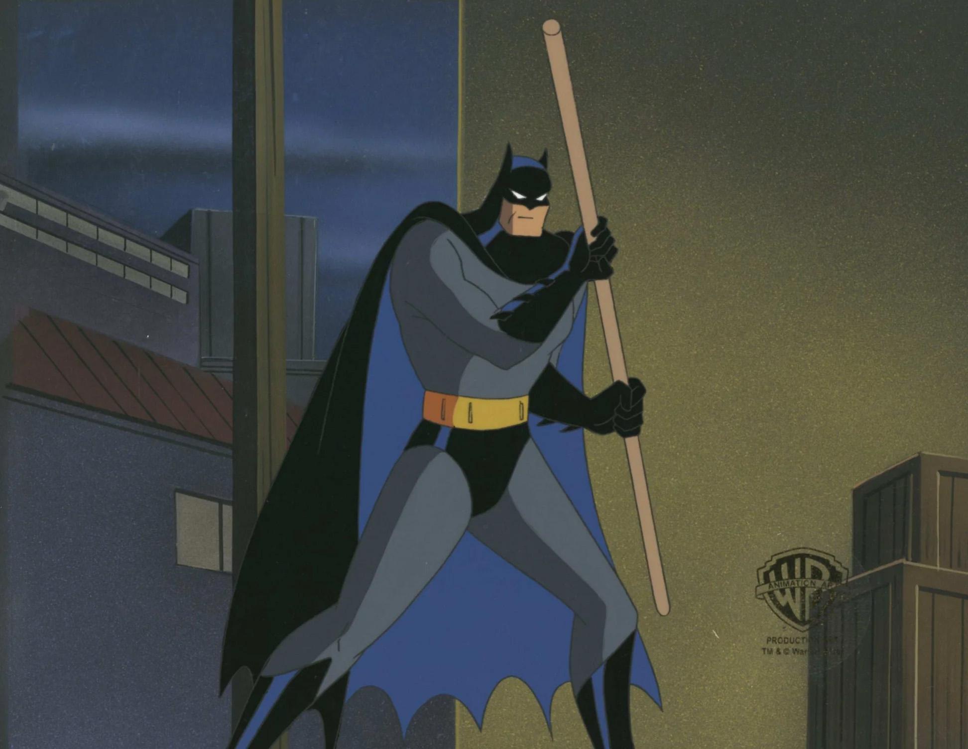 Batman The Animated Series Original Cel on Original Background: Batman - Art by DC Comics Studio Artists