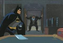 Batman Original Production Cel on Original Background: Batman and Irving