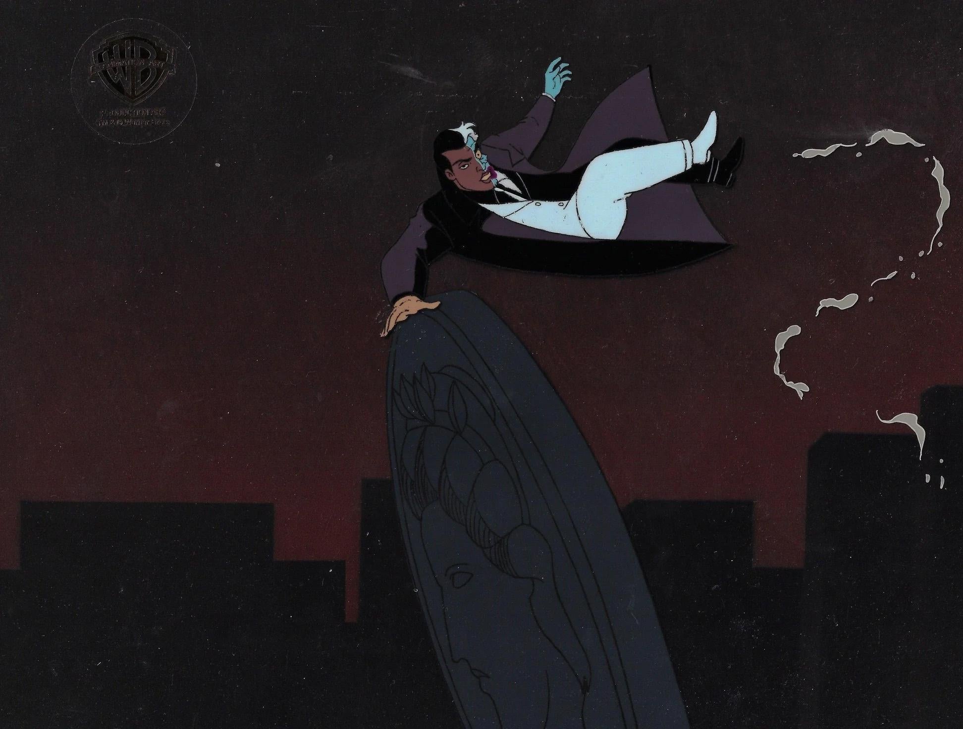 Batman The Animated Series Production Cel on Original Background: Two Face - Art by DC Comics Studio Artists