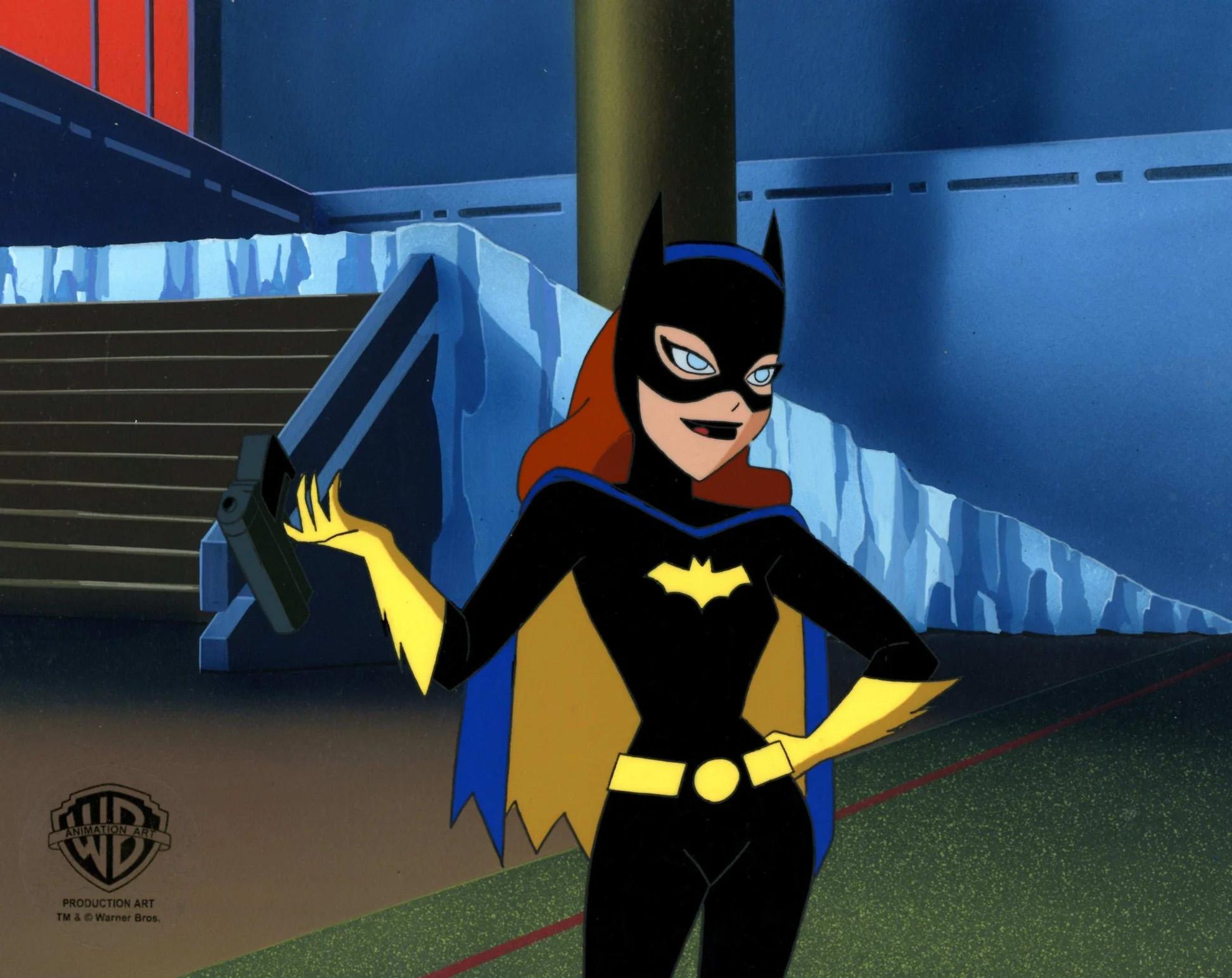 New Batman Adventures Original Production Cel on Original Background: Batgirl - Art by DC Comics Studio Artists