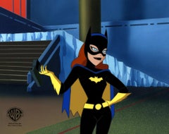 Vintage New Batman Adventures Original Production Cel on Original Background: Batgirl