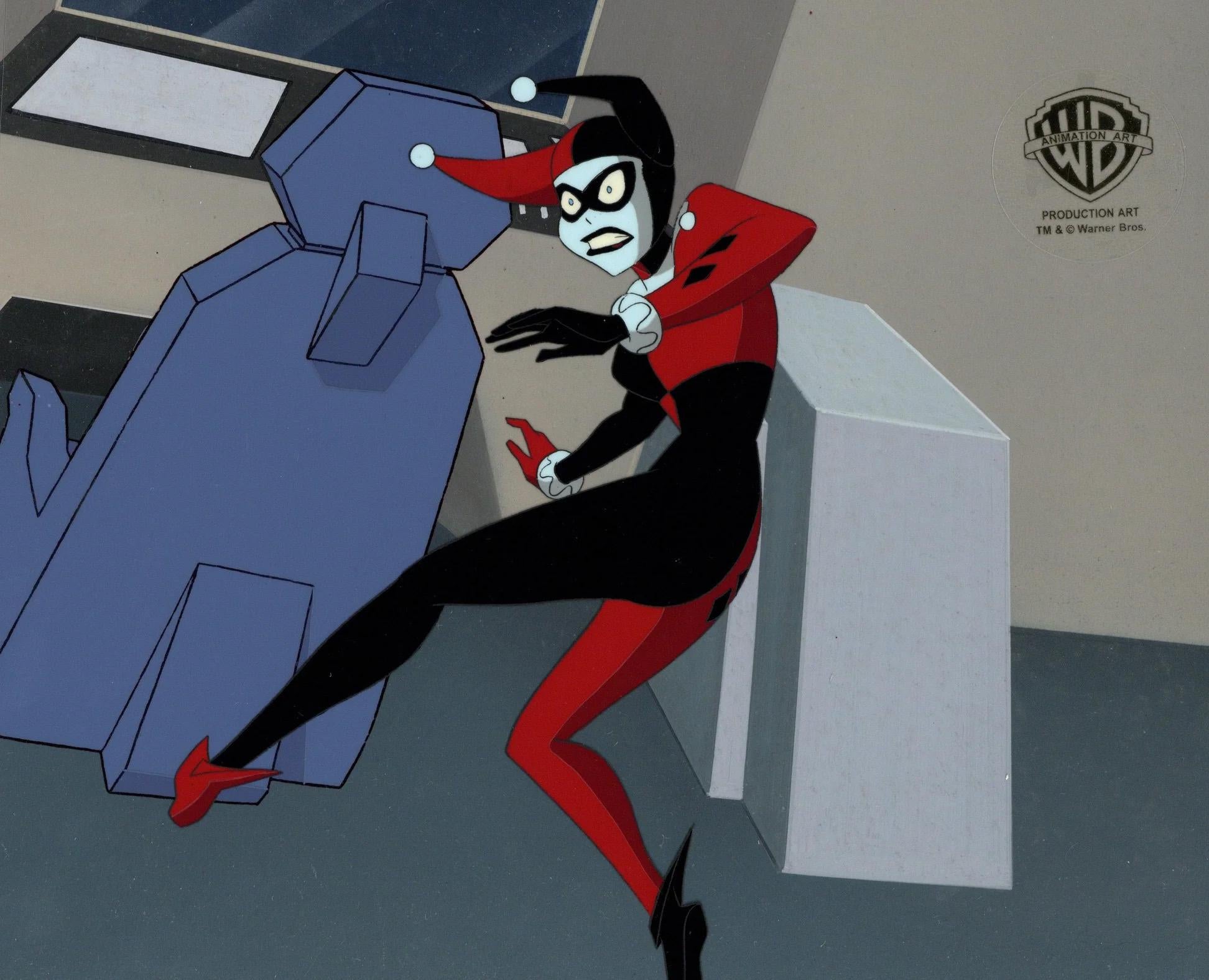 Superman the Animated Series Original Cel on Original Background: Harley Quinn - Art by DC Comics Studio Artists