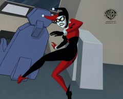 Superman the Animated Series Original Cel on Original Background: Harley Quinn