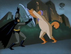Batman Animated Original Production Cel On Original Background: Batman, DoDo