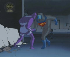 Superman Animated Original Cel and Background: Superman, Parasite