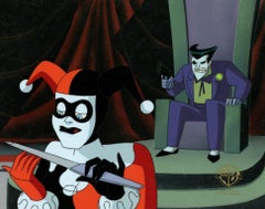 Vintage New Batman Adventures Original Production Cel and Background: Harley, Joker