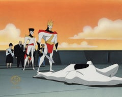 Batman Beyond Original Production Cel on Original Background: Royal Flush Gang