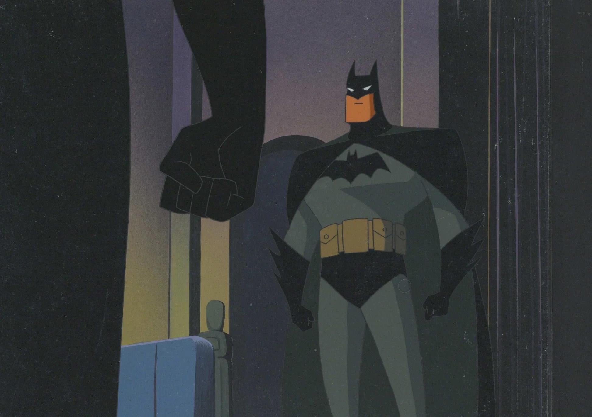 Nuova Cel di produzione di Batman Adventures su sfondo originale: Batman - Art di DC Comics Studio Artists