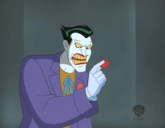 Retro Batman The Animated Series Original Production Cel on Original Background: Joker
