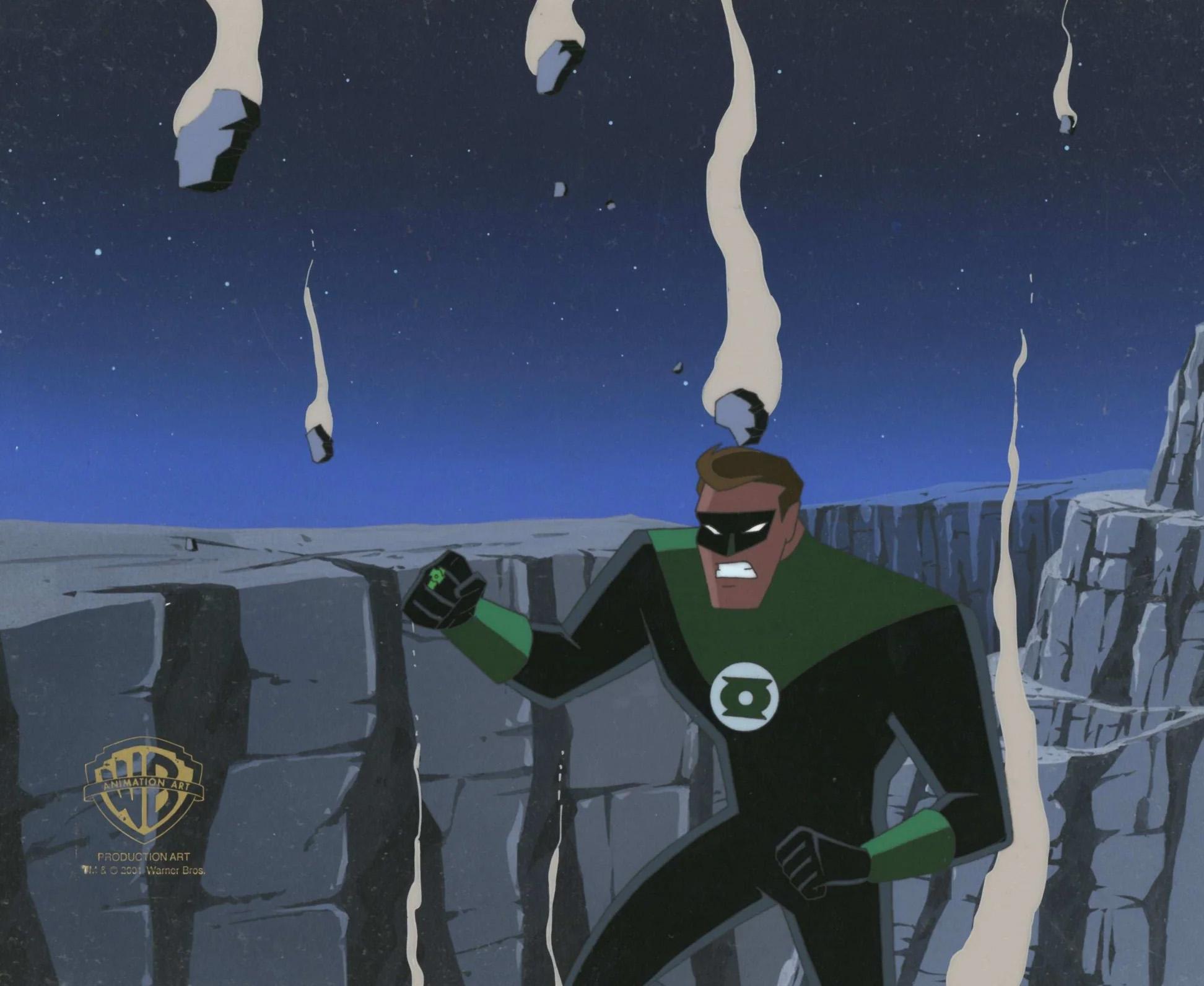 Superman the Animated Series Original Cel and Background: Green Lantern - Art by DC Comics Studio Artists