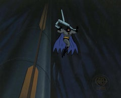 Retro Batman The Animated Series Original Cel on Original Background: Batman