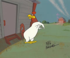 Looney Tunes Cel w/ Matching Drawing: Foghorn Leghorn signed by Friz Freleng