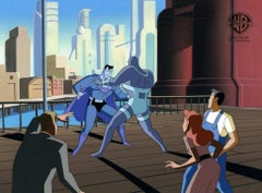 Superman the Animated Series Original Cel and Background: Superman, Parasite