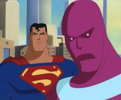 Superman the Animated Series Original Cel and Background: Superman, Parasite