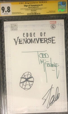 Edge Of Venomverse n°1 comique : signé / croquis par Stan Lee et Todd McFarlane 