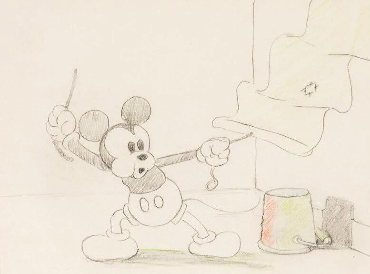 Gulliver Mickey Mouse Layout-Zeichnung – Art von Walt Disney Studio Artists
