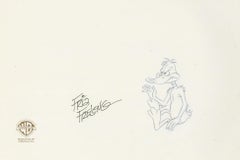 Looney Tunes Original Production Cel with Matching Drawing: Daffy Duck