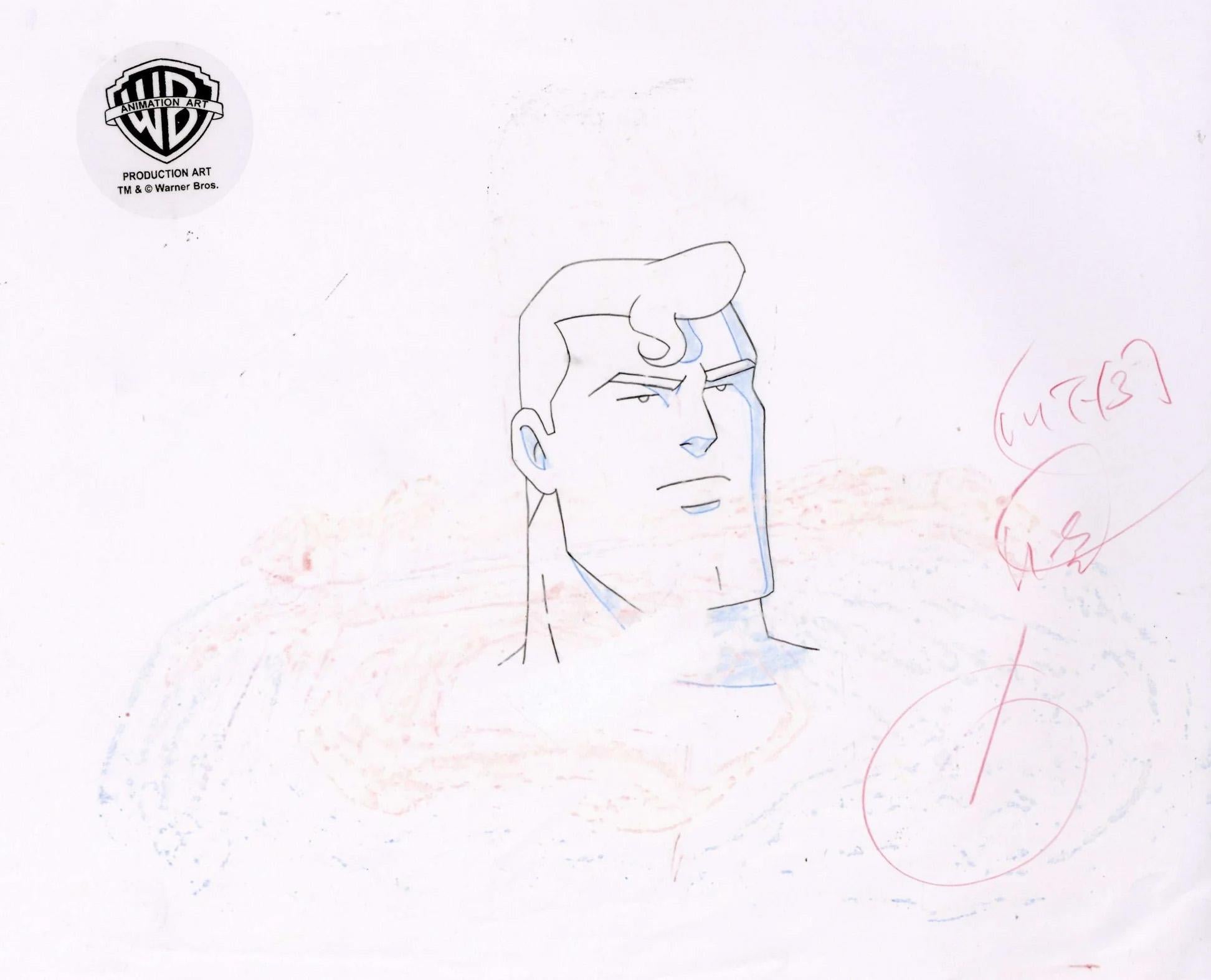 superman cartoon drawing