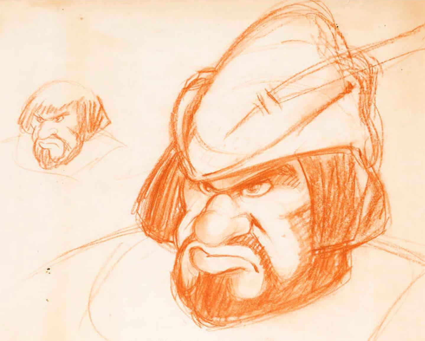 Snow White Character Development/Concept Drawing: Huntsman - Art by Walt Disney Studio Artists