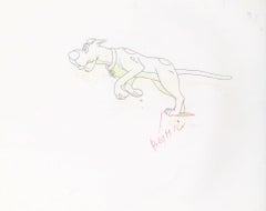 Scooby-Doo Zombie Island Cel de fondo c/ dibujo firmado por Bob Singer