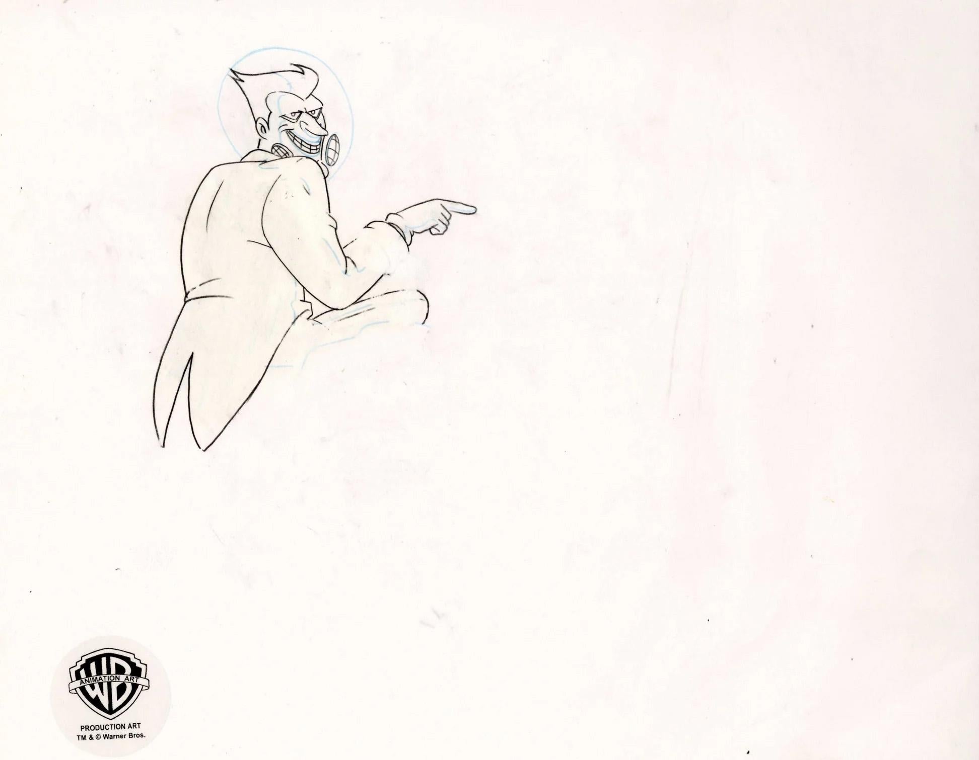 Cel originale di Batman su sfondo originale con disegno abbinato: Batman e Joker - Art Pop Art di DC Comics Studio Artists