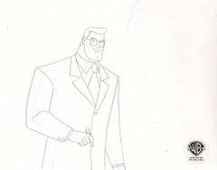 Superman Production Cel and Background With Drawing, Superman, Jimmy, Volcana