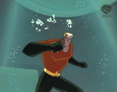 Superman der Animated Series Original Cel und Hintergrund: Aquaman
