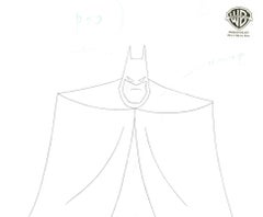 Série animée Superman the Animated Cel and Background with Drawing : Superbat