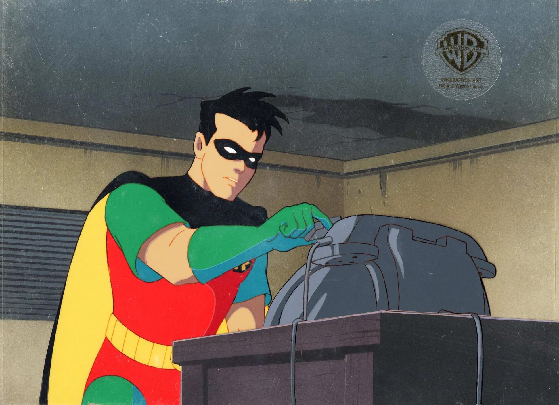 Batman The Animated Series Original Cel and Background: Robin - Art by DC Comics Studio Artists