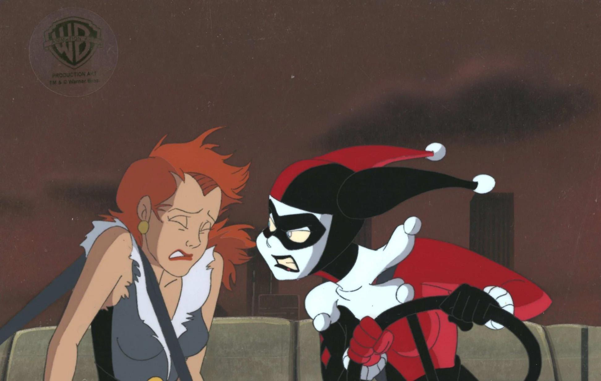 Batman Animated Series Original Cel and Background: Harley, Veronica Vreeland - Art by DC Comics Studio Artists