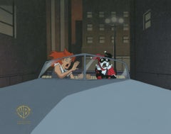 Batman Animated Series Original Cel and Background: Harley, Veronica Vreeland
