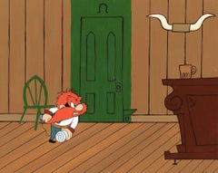 Vintage Wild and Woolly Hare Original Production Cel: Yosemite Sam