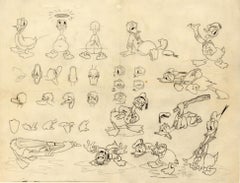 Donald Duck Model Sheet Drawing