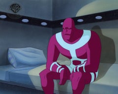 Superman Animated Series Original Cel and Background with Drawing: Parasite