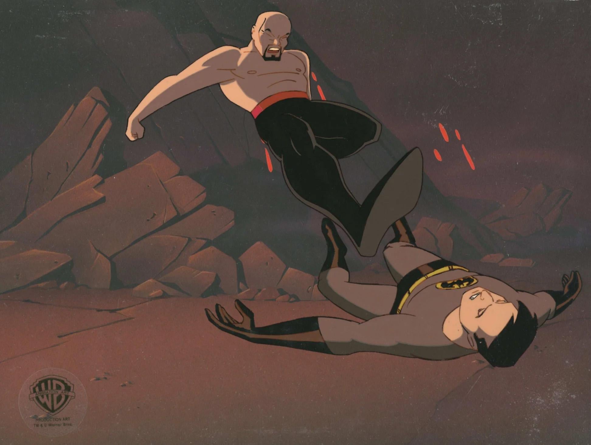 Batman The Animated Series Original Cel and Background : Batman, Kyodai Ken - Art de DC Comics Studio Artists