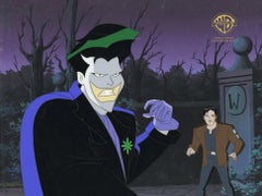 Batman Beyond Original Cel and Background: Terry McGinnis and Jokerz