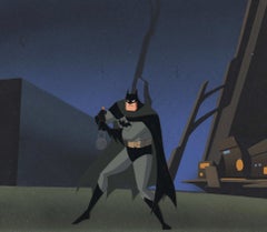 Batman The Animated Series Original Cel On Original Background: Batman