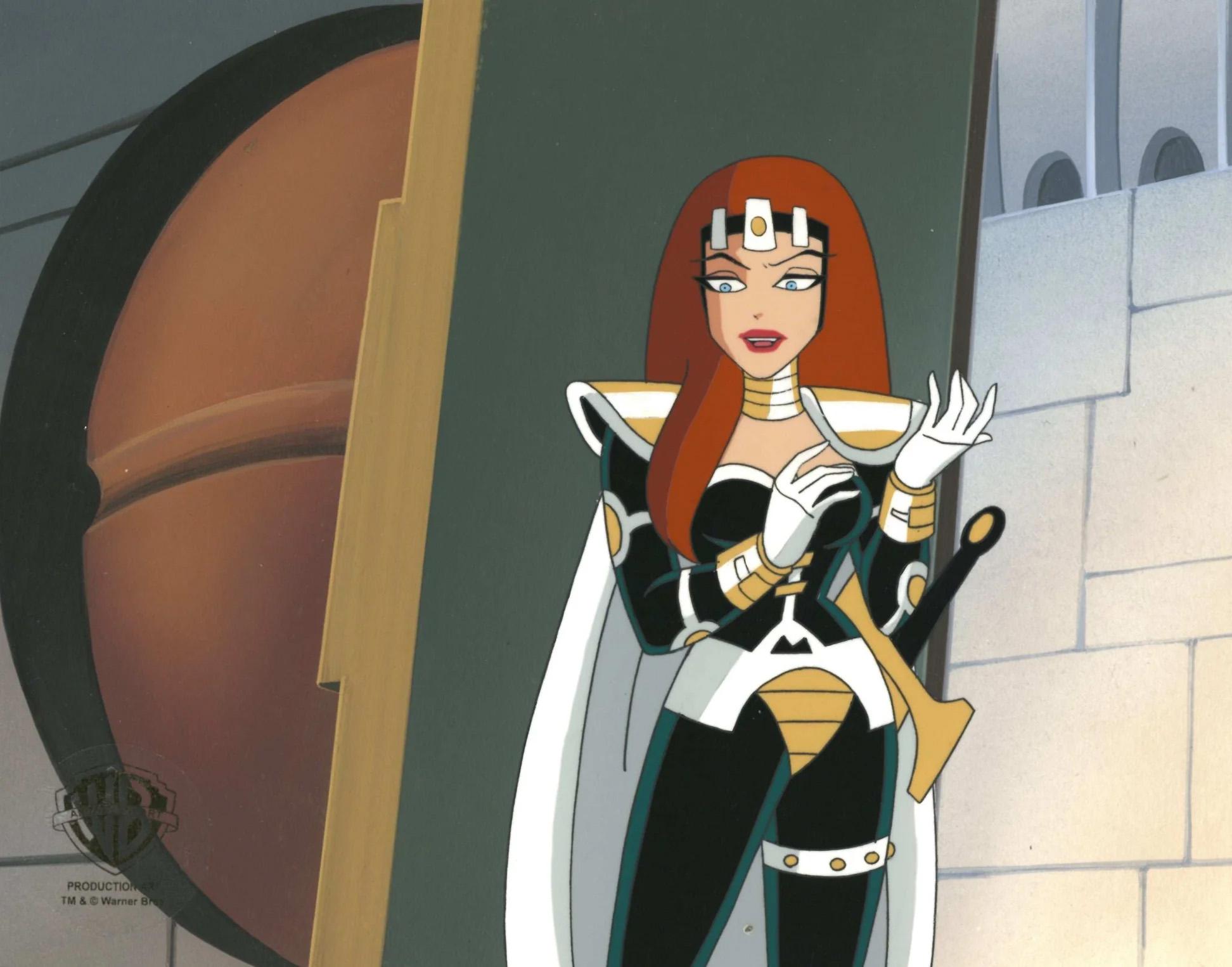Superman Animated Series Original Cel and Background: Maxima - Art by DC Comics Studio Artists