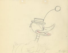 Original-Produktionszeichnung „The Henpecked Duck“ von Mrs. Daffy Duck