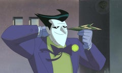 The New Batman Adventures Original Cel and Background with Drawing: Joker