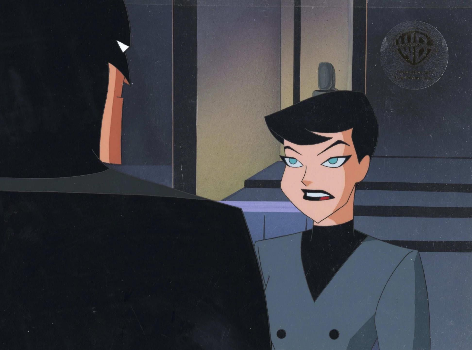 The New Batman Adventures Original Cel and Background: Batman, Selina Kyle - Art by DC Comics Studio Artists