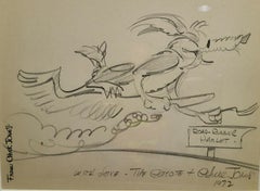 Wile E. Coyote Original Drawing Signed by Chuck Jones