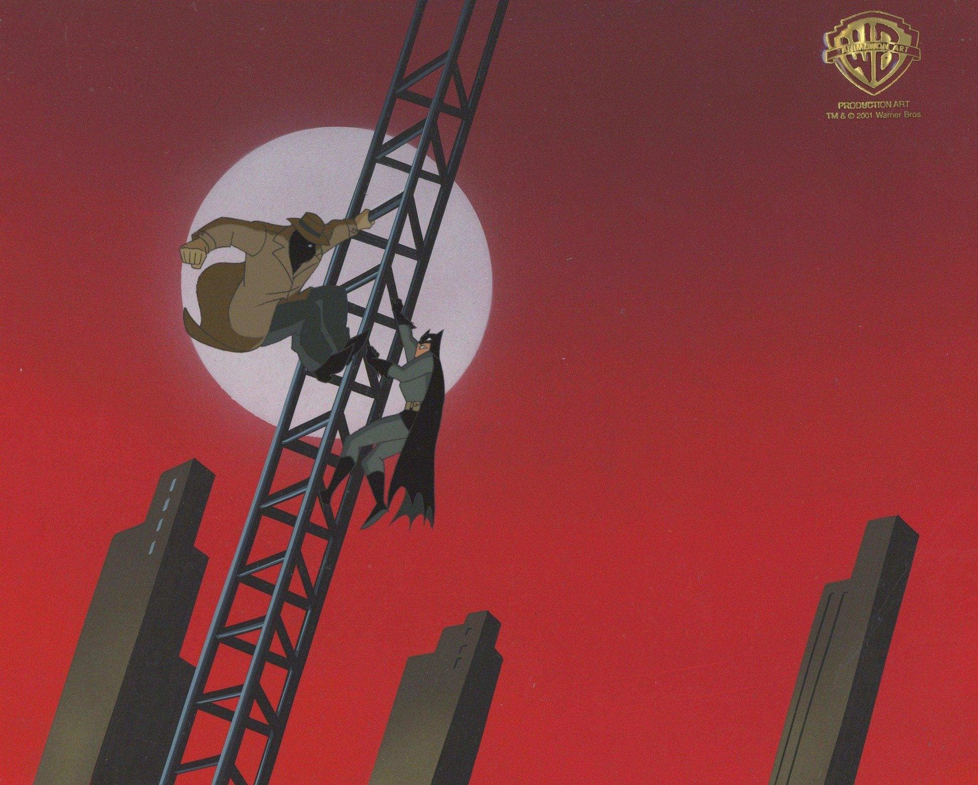 The New Batman Adventures Original Cel On Original Background: Batman, Peaches - Art by DC Comics Studio Artists