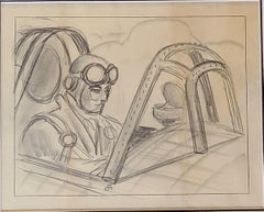 Disney Propaganda-Filmkunst: Victory Through Airpower Original-Zeichnung (1943)