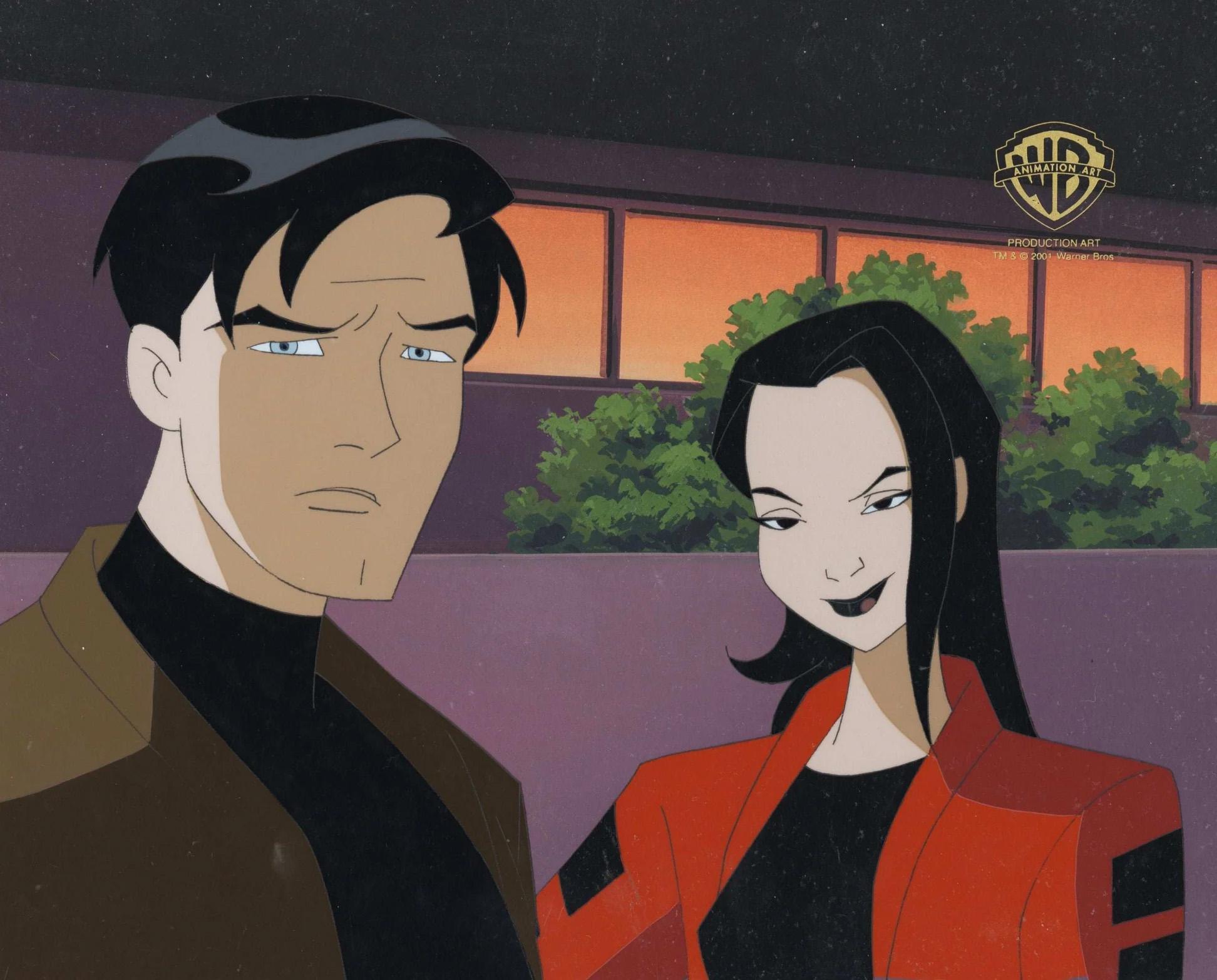 Batman Beyond Original Cel and Background: Terry McGinnis, Dana Tan - Art by DC Comics Studio Artists