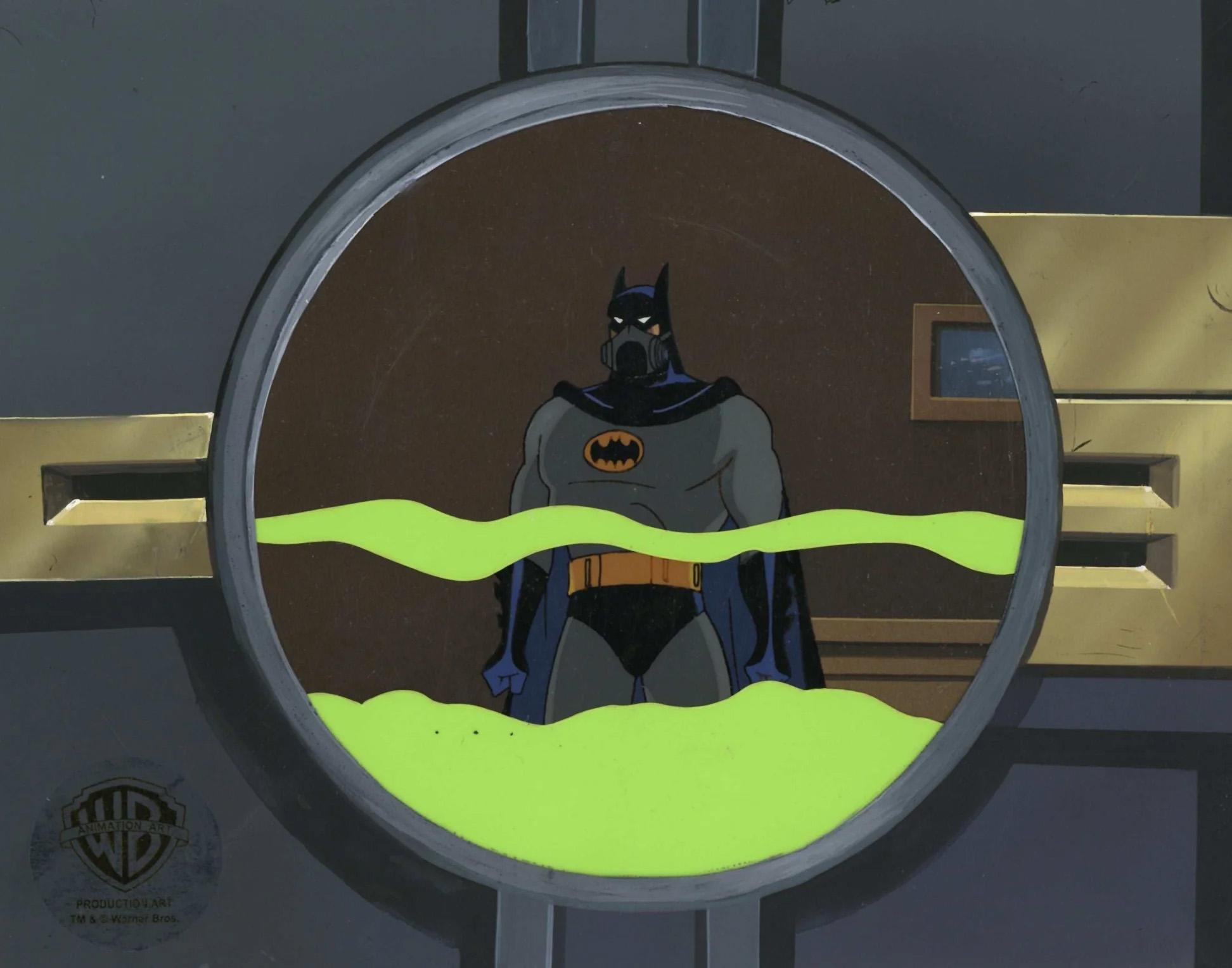 Batman The Animated Series Original Cel on Original Background: Batman - Art by DC Comics Studio Artists