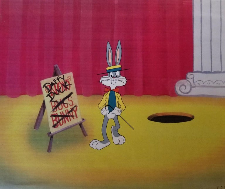 Warner Bros. Studio Artists Looney Tunes Original Production Cel with Matching Drawing Bugs