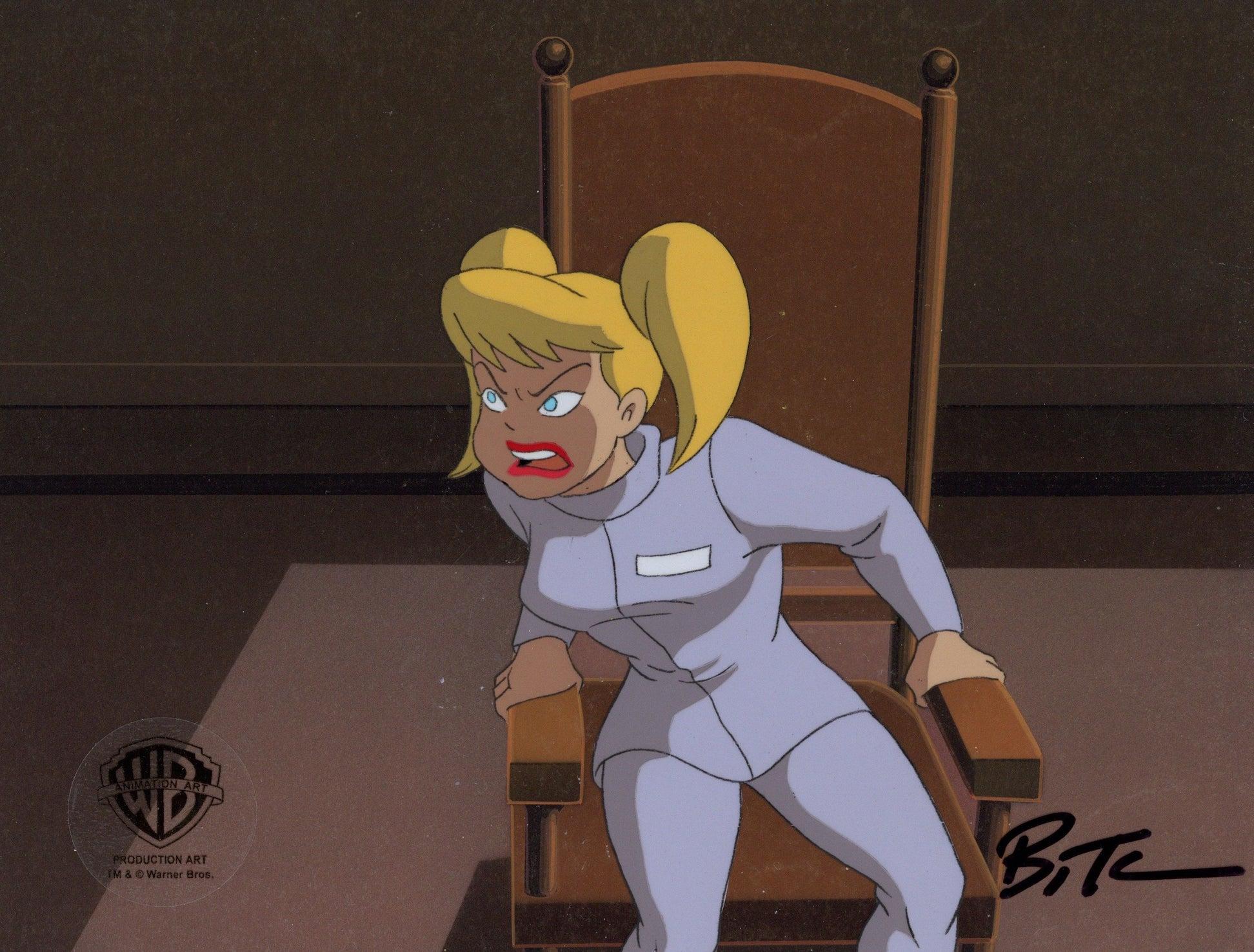 Batman Animated Series Original Cel and Background signed by Bruce Timm: Harleen - Art by DC Comics Studio Artists