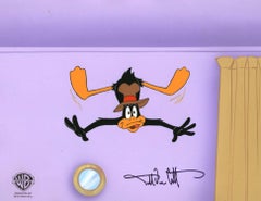 Cel de producción original de Looney Tunes firmado por Darrell Van Citters: Pato Lucas